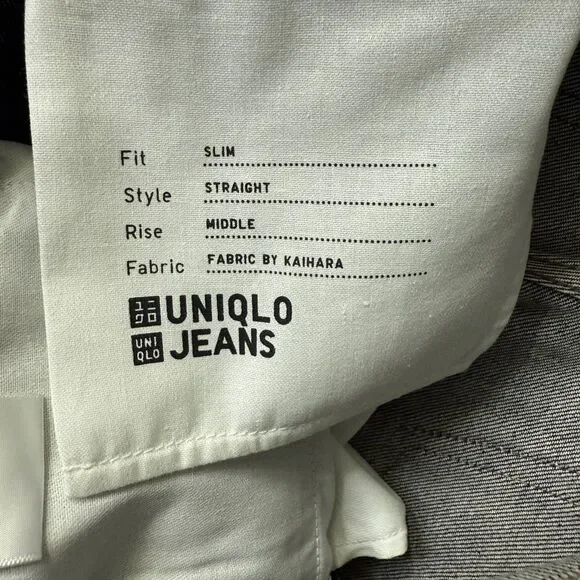 Uniqlo Selvedge Jeans 29x26 Blue Slim Straight Japanese Kaihara Denim - Picture 15 of 16